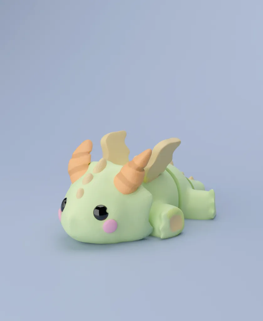 Bronvoorbeeld van het 3D-model 3D Flexi Baby Dragon Keychain (Limited Time Free) UniQrint door SJR73