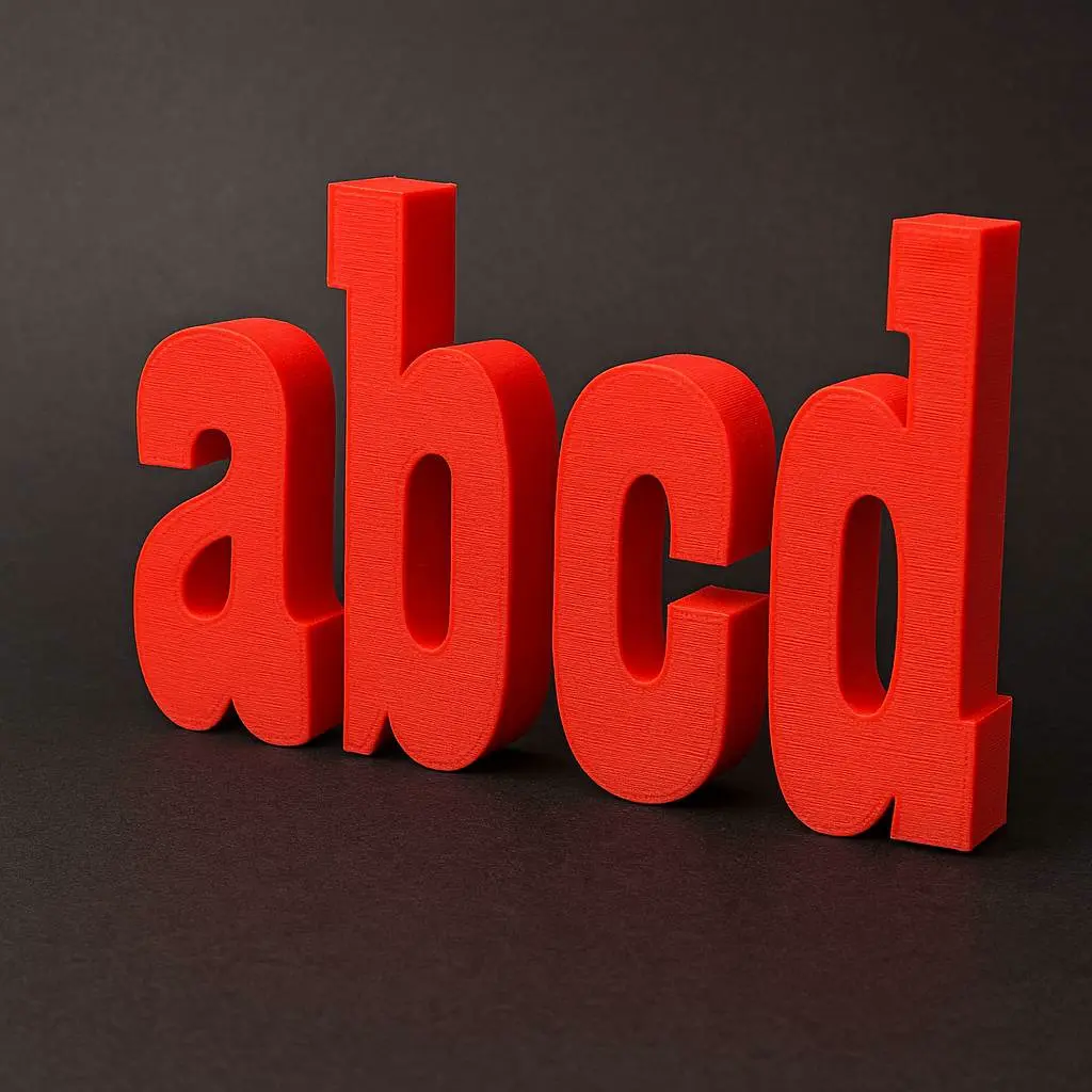 Bronvoorbeeld van het 3D-model 3D LETTERS - LOWER CASE door 2BRB Design