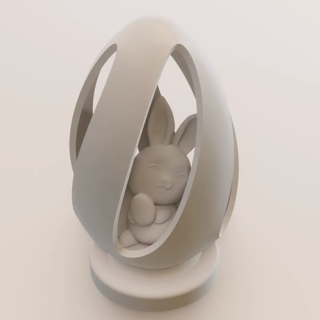 Bronvoorbeeld van het 3D-model Easter egg with bunny door Matb3d