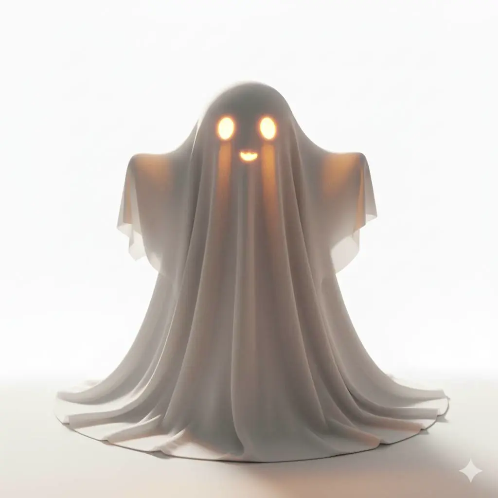 Bronvoorbeeld van het 3D-model Halloween Ghost door DamianM