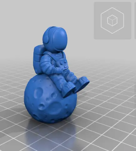 Bronvoorbeeld van het 3D-model Man sitting on the moon door Hunter777