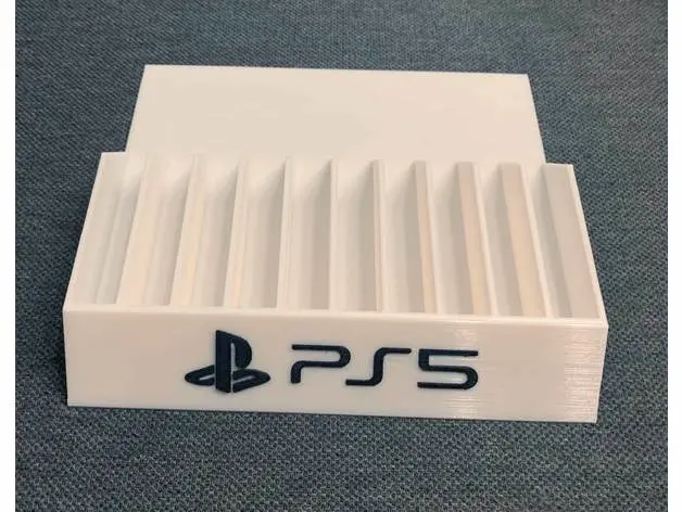 Bronvoorbeeld van het 3D-model PS5 GAMES HOLDER WITH LOGO door Parmen